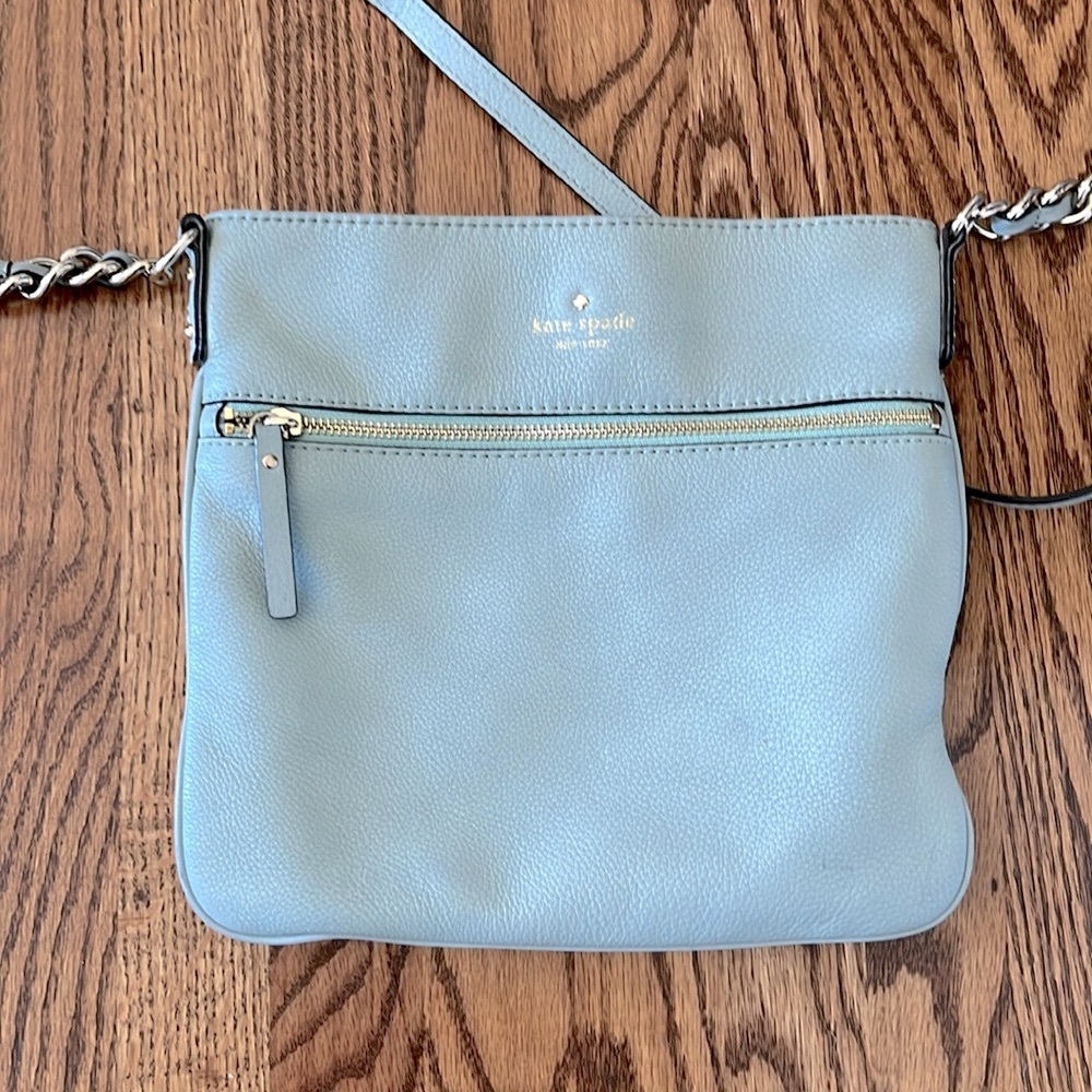Kate Spade Green Crossbody Bag with Leather Finish